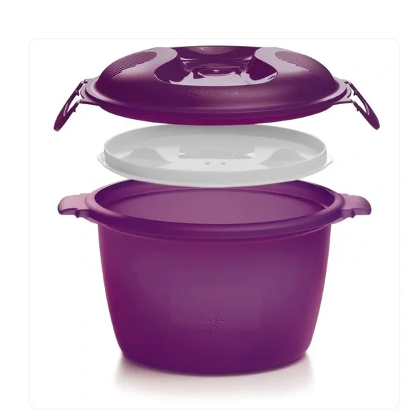 Tupperware Purple Microwave Rice Cooker 2.2 L - Picture 2 of 2